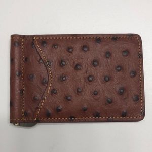 Leather money clip